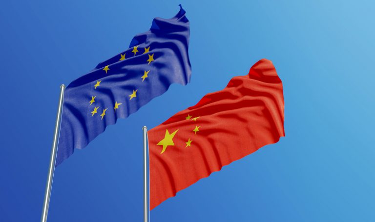 Europe China Flags